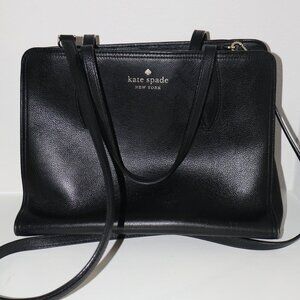 Kate Spade New York Black Leather Shoulder Satchel Bag